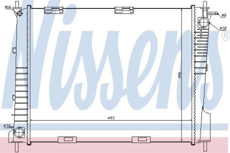 Радіатор двигуна NISSENS 67284