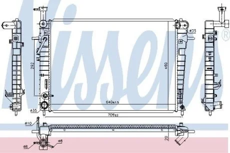 Радиатор системы охлаждения NISSENS 675005