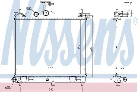 Радиатор системы охлаждения NISSENS 67610