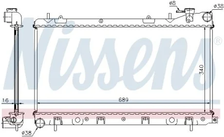 Радиатор охлаждения NISSENS 67704A