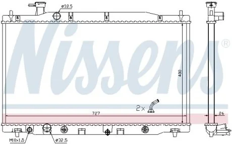 Радиатор охлаждения NISSENS 681372