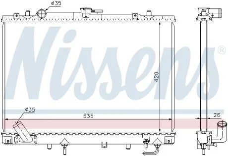 Радиатор системы охлаждения NISSENS 68154