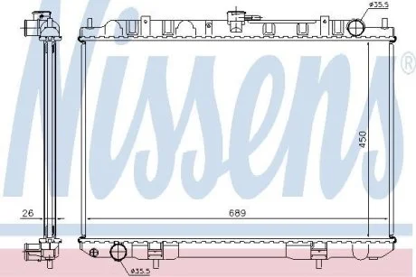 Радиатор охлаждения NISSENS 68703A