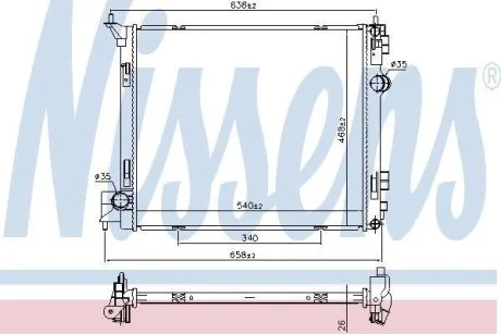 Радиатор охлаждения NISSENS 68788