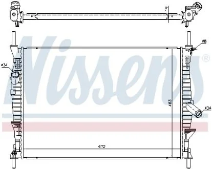 Радиатор системы охлаждения NISSENS 69240