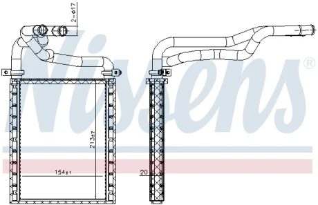 Радиатор отопителя салона NISSENS 707191