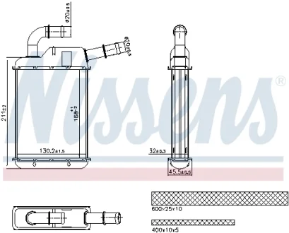 Радіатор системи опалення салона NISSENS 707279