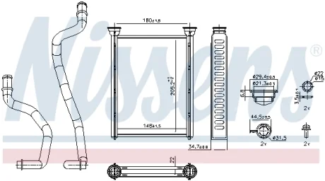 Радиатор отопителя салона First Fit NISSENS 707290
