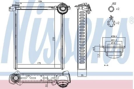 Радиатор печки NISSENS 71162