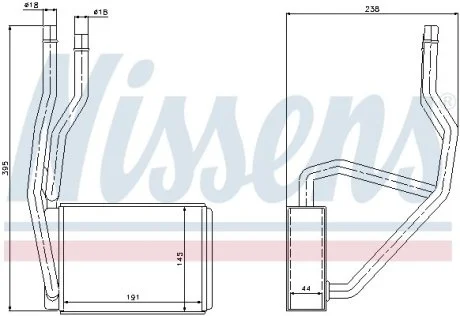 Радиатор печки NISSENS 71765