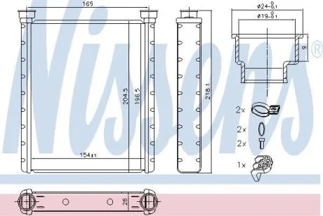 Радиатор печки NISSENS 72065