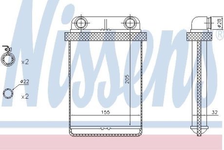 Радиатор печки NISSENS 72671