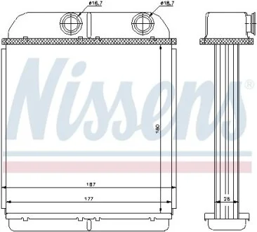 Радиатор салона NISSENS 73644