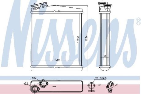 Радиатор отопителя салона First Fit NISSENS 73645
