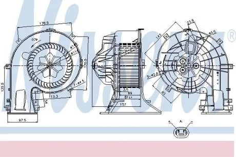 Вентилятор печки салона NISSENS 87025