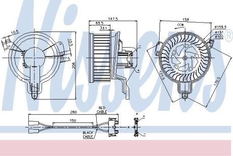 Вентилятор печки салона NISSENS 87048