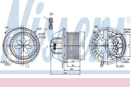 Вентилятор печки салона NISSENS 87062