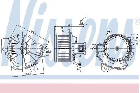 Вентилятор печки салона NISSENS 87086