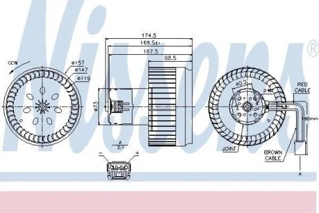 Вентилятор печки салона NISSENS 87123