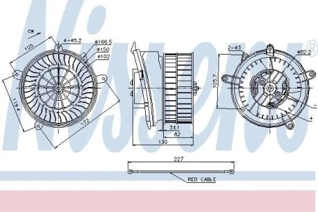 Вентилятор печки салона NISSENS 87152