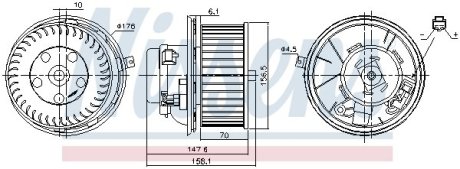 Вентилятор печки салона NISSENS 87187