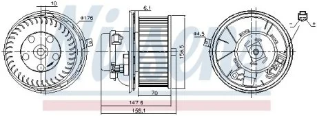 Вентилятор печки салона NISSENS 87187