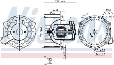 Вентилятор печки салона NISSENS 87234