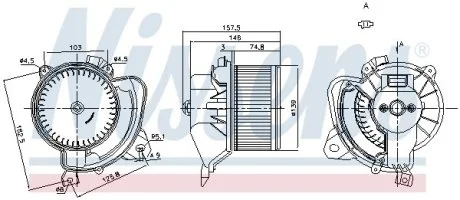 Вентилятор печки салона NISSENS 87243