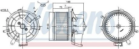 Вентилятор печки салона NISSENS 87290