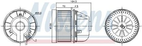 Вентилятор печки салона NISSENS 87313