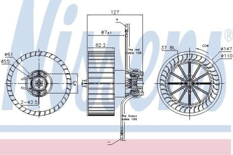 Вентилятор печки салона NISSENS 87402