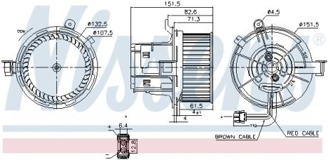 Вентилятор печки салона NISSENS 87406