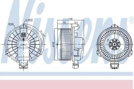Вентилятор печки салона NISSENS 87420