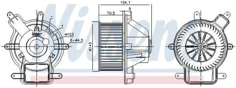 Вентилятор печки салона NISSENS 87464