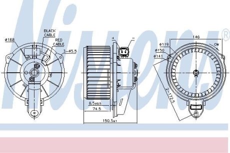 Вентилятор печки салона NISSENS 87477