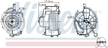 Вентилятор печки салона NISSENS 87478