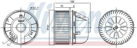 Вентилятор печки салона NISSENS 87488