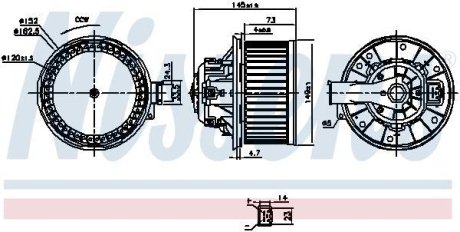 Вентилятор печки салона NISSENS 87494