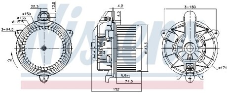 Вентилятор печки салона NISSENS 87495