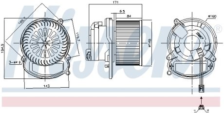 Вентилятор печки салона NISSENS 87504