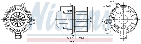 Вентилятор печки салона NISSENS 87607