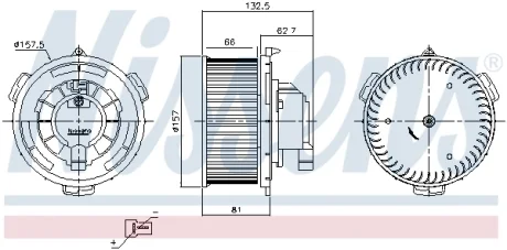 Вентилятор салона NISSENS 87650