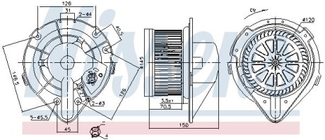 Вентилятор печки салона NISSENS 87798