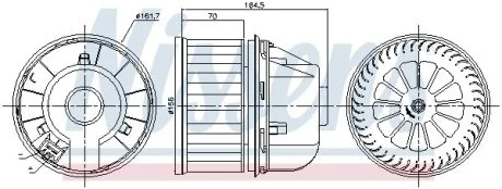 Вентилятор печки салона NISSENS 87817