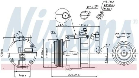 Компрессор кондиционера NISSENS 89022