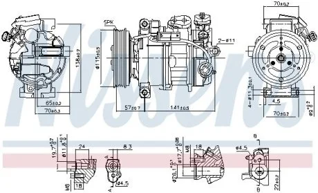 Компрессор кондиционера NISSENS 890246
