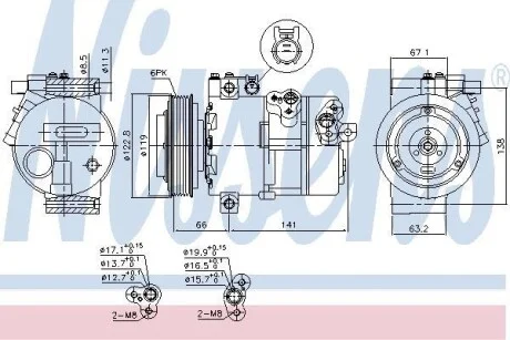 Компрессор кондиционера First Fit NISSENS 890394