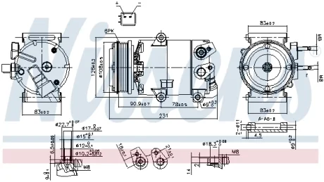 Компресор кондиціонера NISSENS 890588