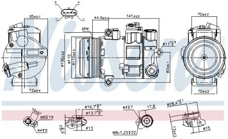 Компресор кондиціонера NISSENS 890645