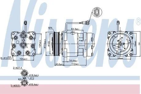 Компресор кондиціонера First Fit NISSENS 89083